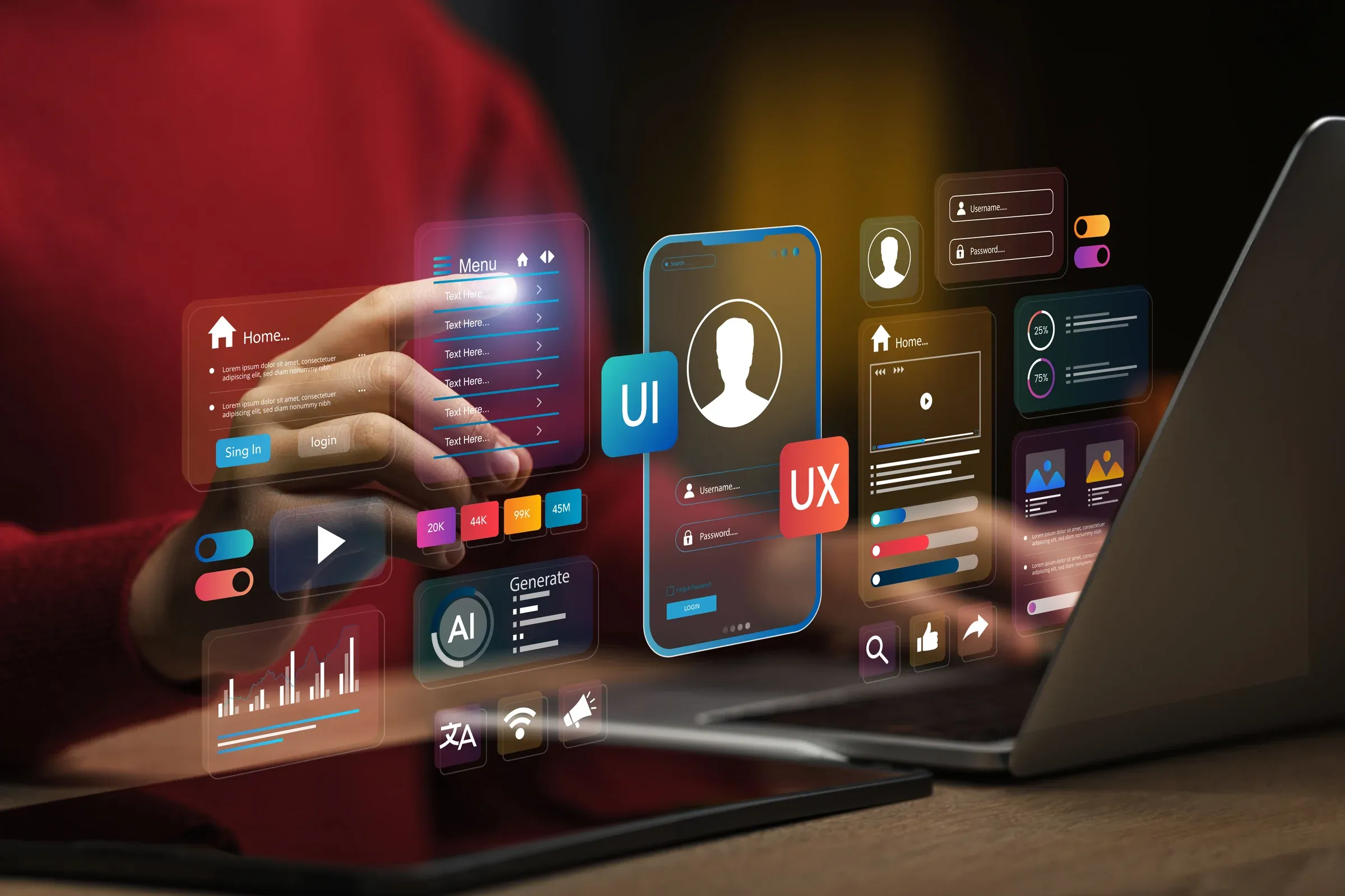 Digital engineering hero illustration